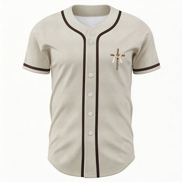 Camiseta de béisbol unisex con la frase "Él no está aquí, él ha resucitado" de Christianartworkshop. - image 2