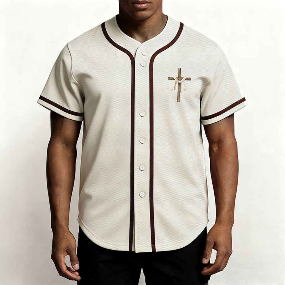 Camiseta de béisbol unisex con la frase "Él no está aquí, él ha resucitado" de Christianartworkshop. - image 4
