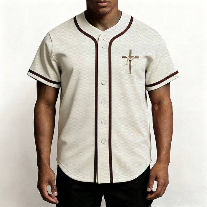 Camiseta de béisbol unisex con la frase "Él no está aquí, él ha resucitado" de Christianartworkshop. - image 4