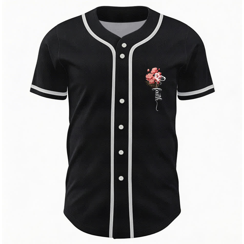Christianartworkshop "Quizás fuiste creado para un momento como este" Ester 4:14 Camiseta de béisbol con botones y estampado de peonías Faith - image 9