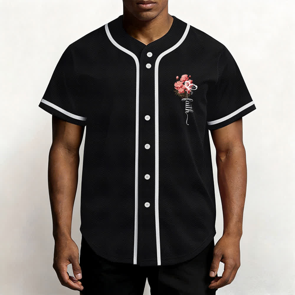 Christianartworkshop "Quizás fuiste creado para un momento como este" Ester 4:14 Camiseta de béisbol con botones y estampado de peonías Faith - image 11