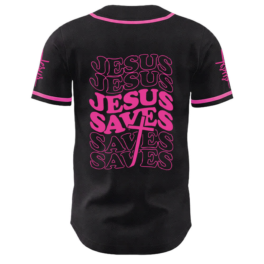 Camiseta de béisbol unisex personalizada con la frase "Jesús salva" de Christianartworkshop. - image 16