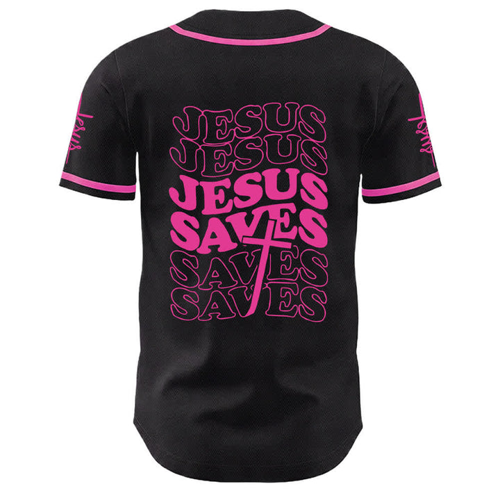 Camiseta de béisbol unisex personalizada con la frase "Jesús salva" de Christianartworkshop. - image 16