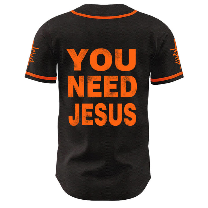 Camiseta de béisbol unisex con declaración de fe de Christianartworkshop You Need Jesus - image 10