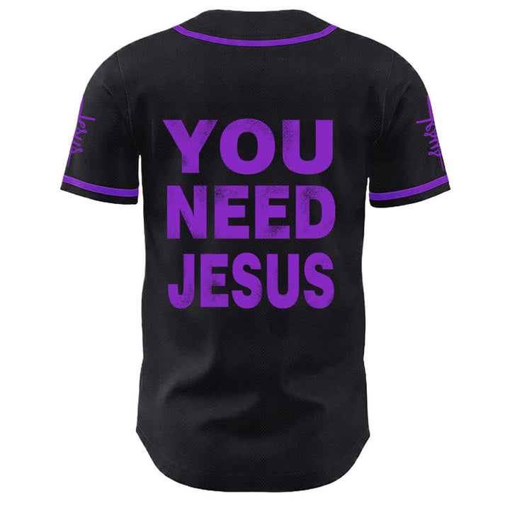 Camiseta de béisbol unisex con declaración de fe de Christianartworkshop You Need Jesus - image 22