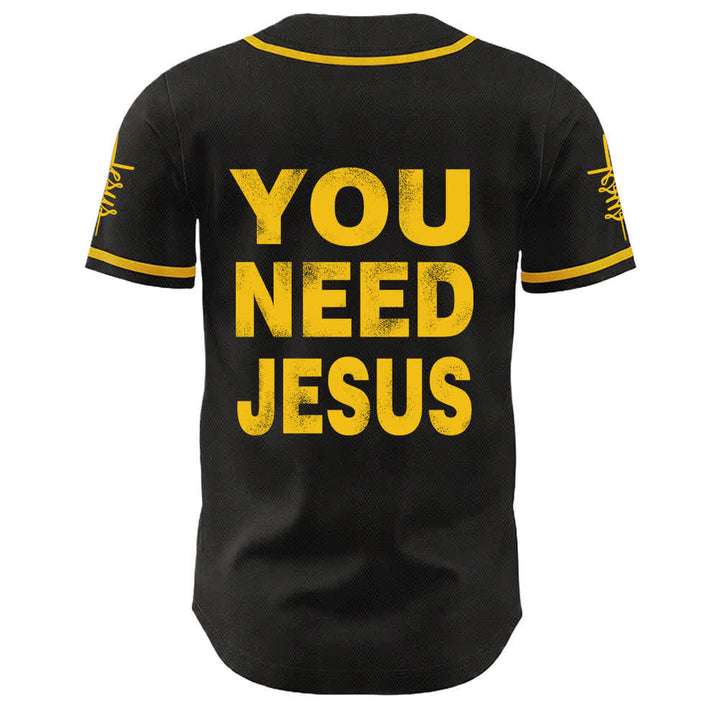 Camiseta de béisbol unisex con declaración de fe de Christianartworkshop You Need Jesus - image 7