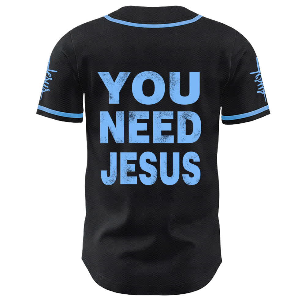 Camiseta de béisbol unisex con declaración de fe de Christianartworkshop You Need Jesus - image 13