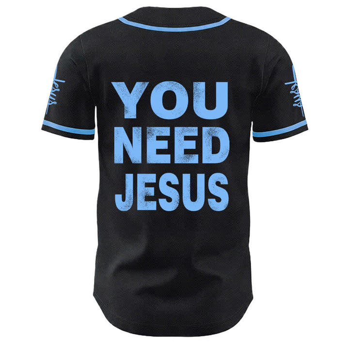 Camiseta de béisbol unisex con declaración de fe de Christianartworkshop You Need Jesus - image 13
