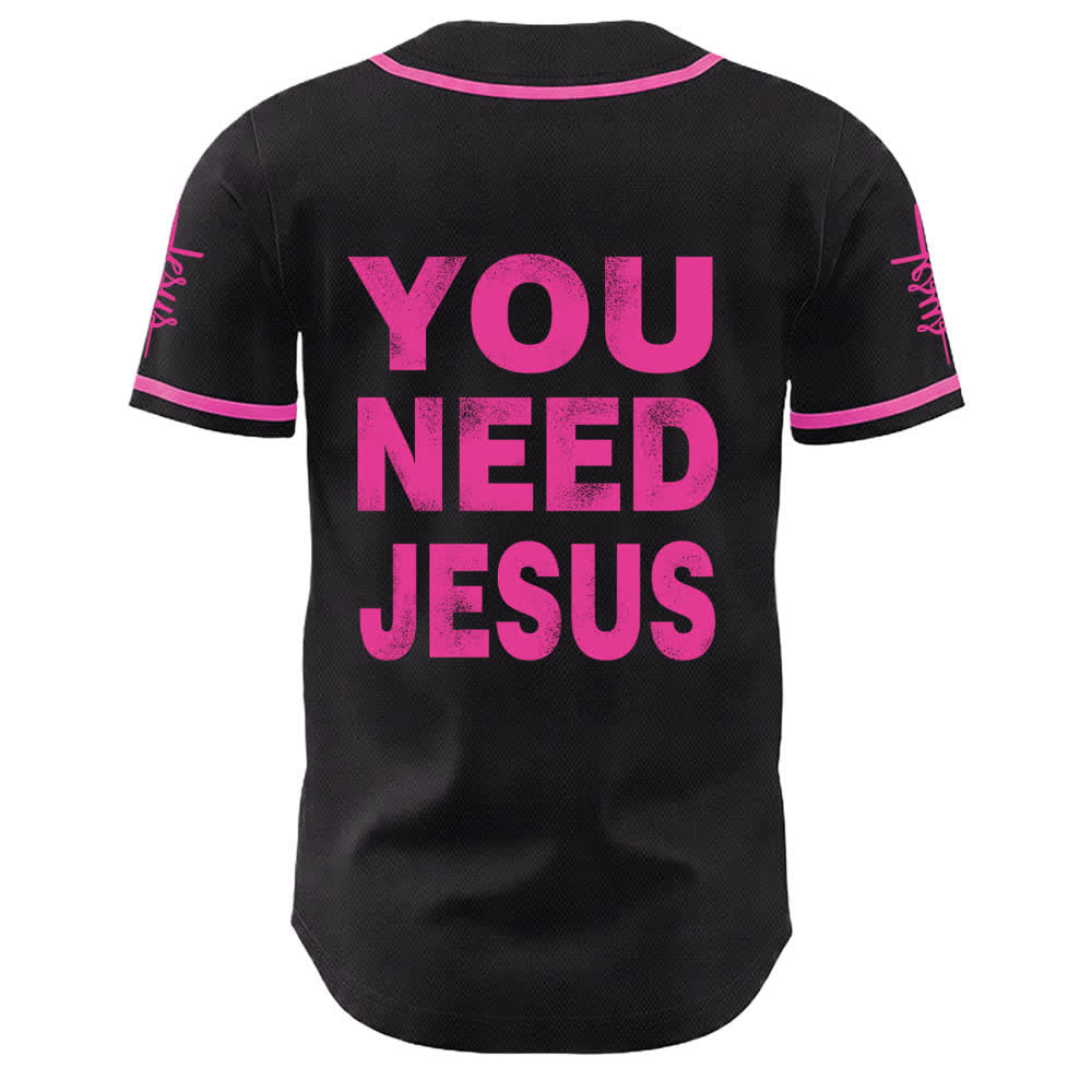 Camiseta de béisbol unisex con declaración de fe de Christianartworkshop You Need Jesus - image 16