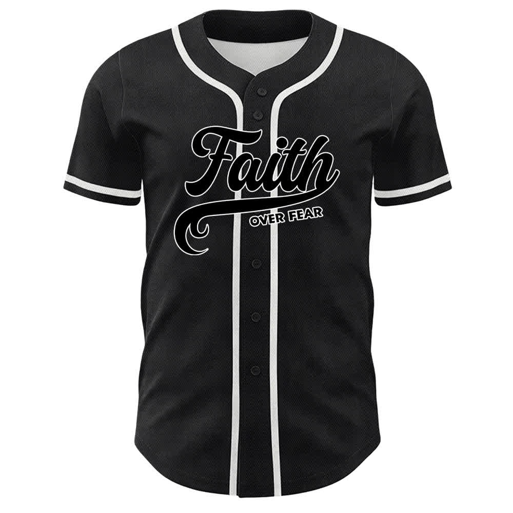 Camiseta de béisbol unisex con estampado de calavera, cordero y cruz de Christianartworkshop , "Fe sobre el miedo". - image 23