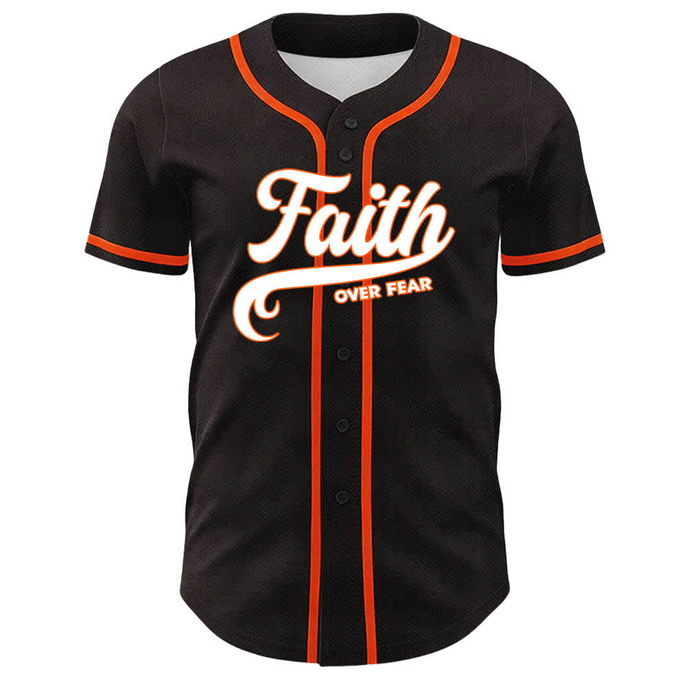 Camiseta de béisbol unisex con estampado de calavera, cordero y cruz de Christianartworkshop , "Fe sobre el miedo". - image 11