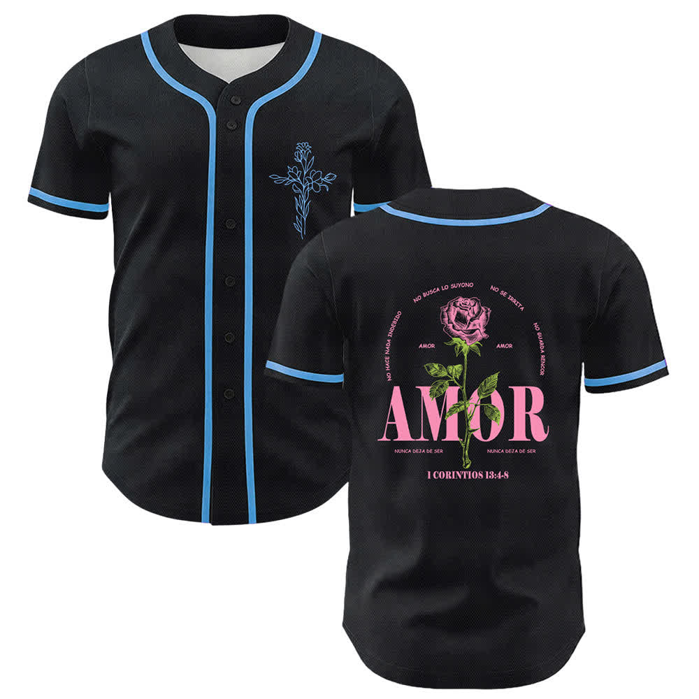 Camiseta de béisbol unisex cristiana con diseño de calavera de cordero y cruz de Christianartworkshop , "Fe sobre el miedo". - Azul - 5XL - image 9