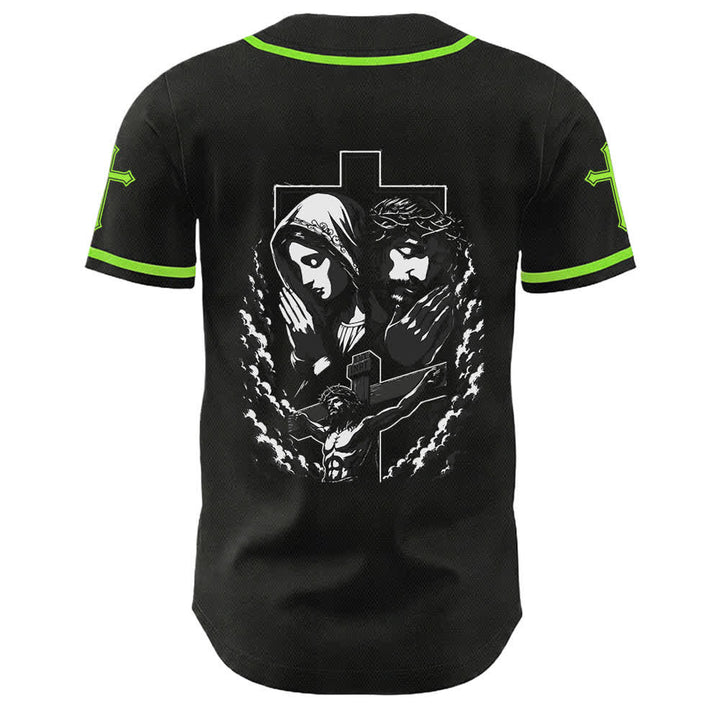 Camiseta de béisbol unisex cristiana con la Christianartworkshop de Jesús, la Virgen María y la cruz. - image 37