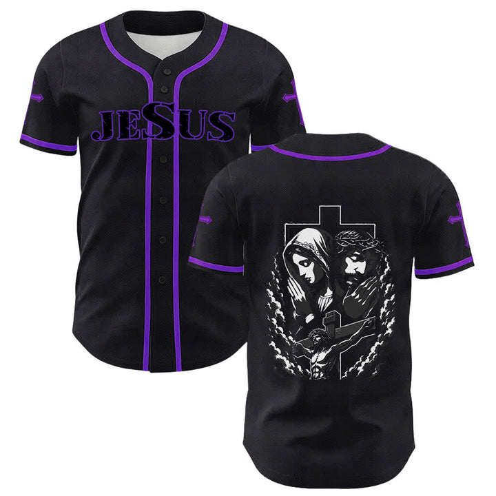 Camiseta de béisbol unisex cristiana con la Christianartworkshop de Jesús, la Virgen María y la cruz. - image 45