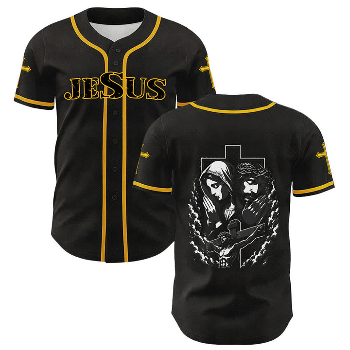 Camiseta de béisbol unisex cristiana con la Christianartworkshop de Jesús, la Virgen María y la cruz. - image 33