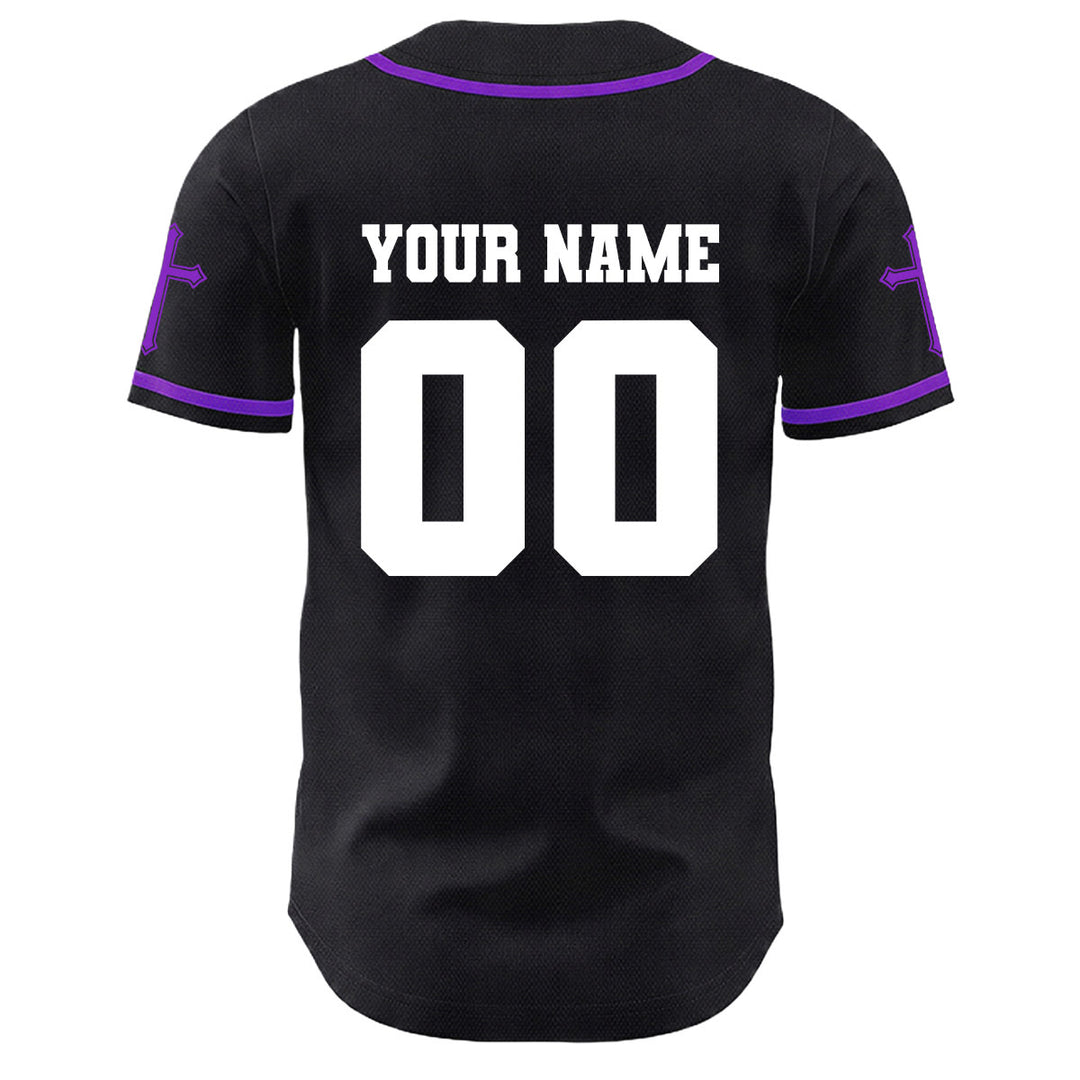 Camiseta de béisbol unisex con diseño de la crucifixión de Jesús y manga personalizada con nombre y número en Christianartworkshop. - image 30