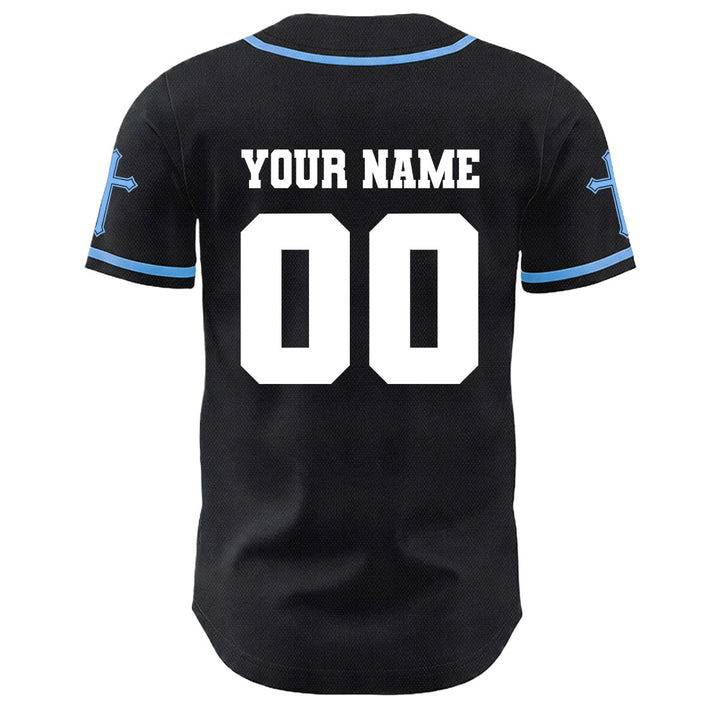 Camiseta de béisbol unisex con diseño de la crucifixión de Jesús y manga personalizada con nombre y número en Christianartworkshop. - image 14