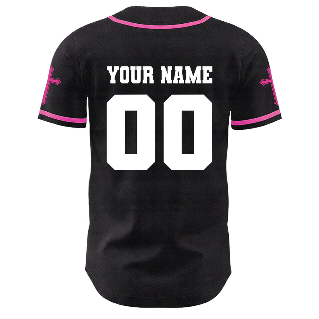 Camiseta de béisbol unisex con diseño de la crucifixión de Jesús y manga personalizada con nombre y número en Christianartworkshop. - image 18