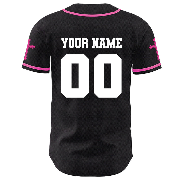 Camiseta de béisbol unisex con diseño de la crucifixión de Jesús y manga personalizada con nombre y número en Christianartworkshop. - image 18