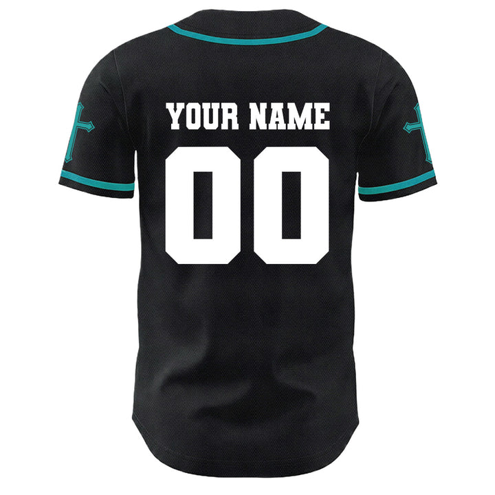 Camiseta de béisbol unisex con diseño de la crucifixión de Jesús y manga personalizada con nombre y número en Christianartworkshop. - image 34