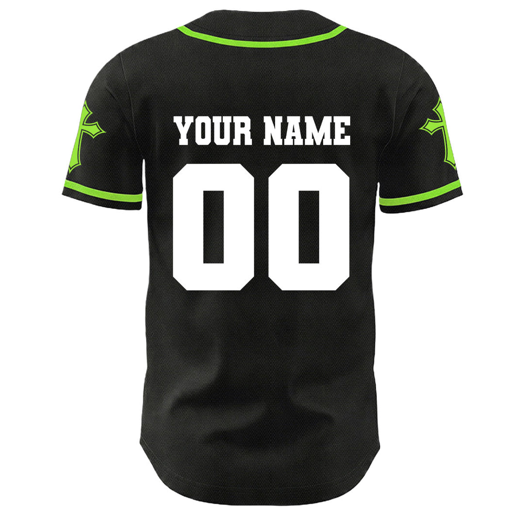 Camiseta de béisbol unisex con diseño de la Corona de Espinas de Jesús, nombre y número personalizados, manga cruzada, de Christianartworkshop. - image 26