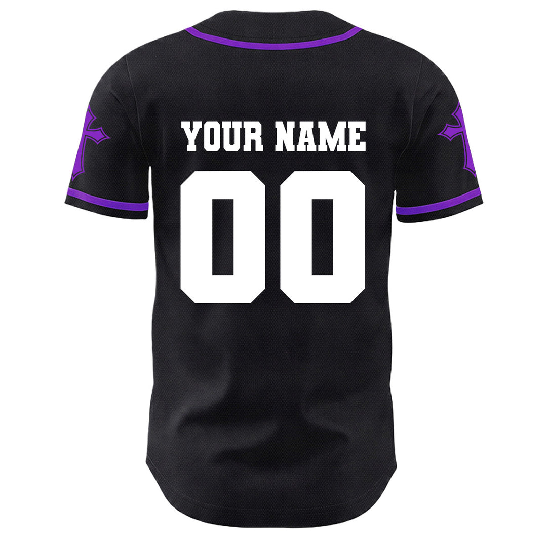 Camiseta de béisbol unisex con diseño de la Corona de Espinas de Jesús, nombre y número personalizados, manga cruzada, de Christianartworkshop. - image 31
