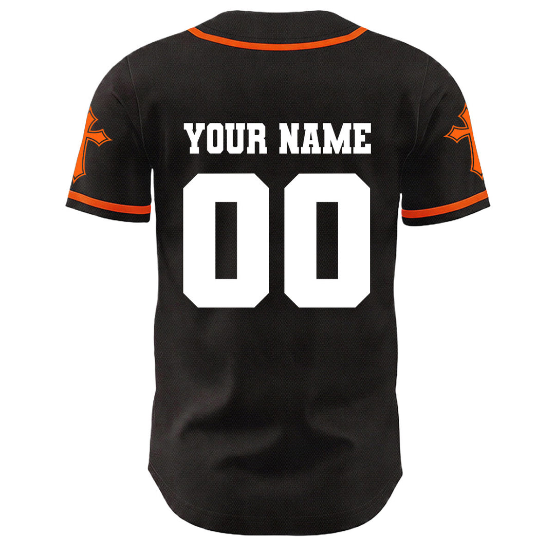 Camiseta de béisbol unisex con diseño de la Corona de Espinas de Jesús, nombre y número personalizados, manga cruzada, de Christianartworkshop. - image 22