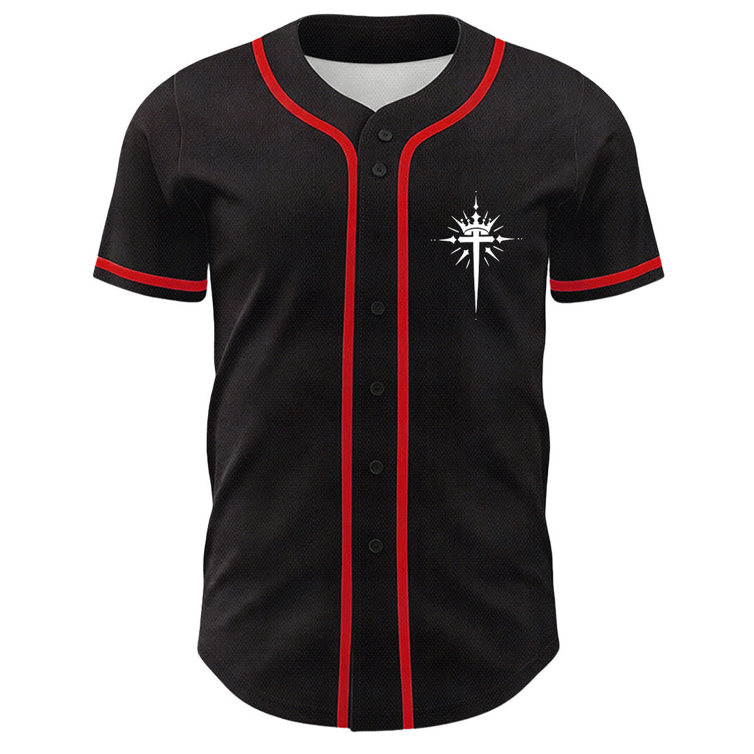 Camiseta de béisbol unisex con diseño de Yeshua, corona de espinas, cruz y alas de ángel de Christianartworkshop. - image 14