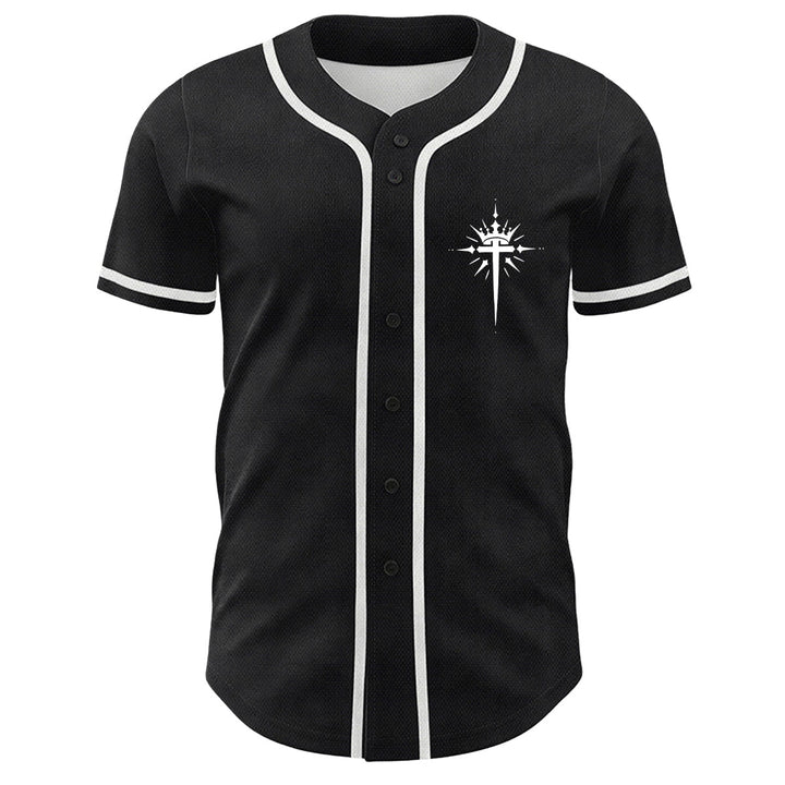 Camiseta de béisbol unisex con diseño de Yeshua, corona de espinas, cruz y alas de ángel de Christianartworkshop. - image 2