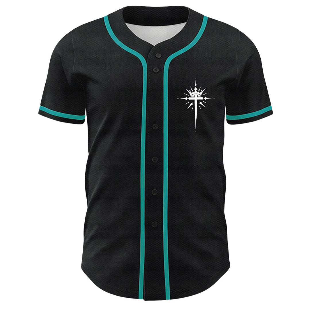 Camiseta de béisbol unisex con diseño de Yeshua, corona de espinas, cruz y alas de ángel de Christianartworkshop. - image 26