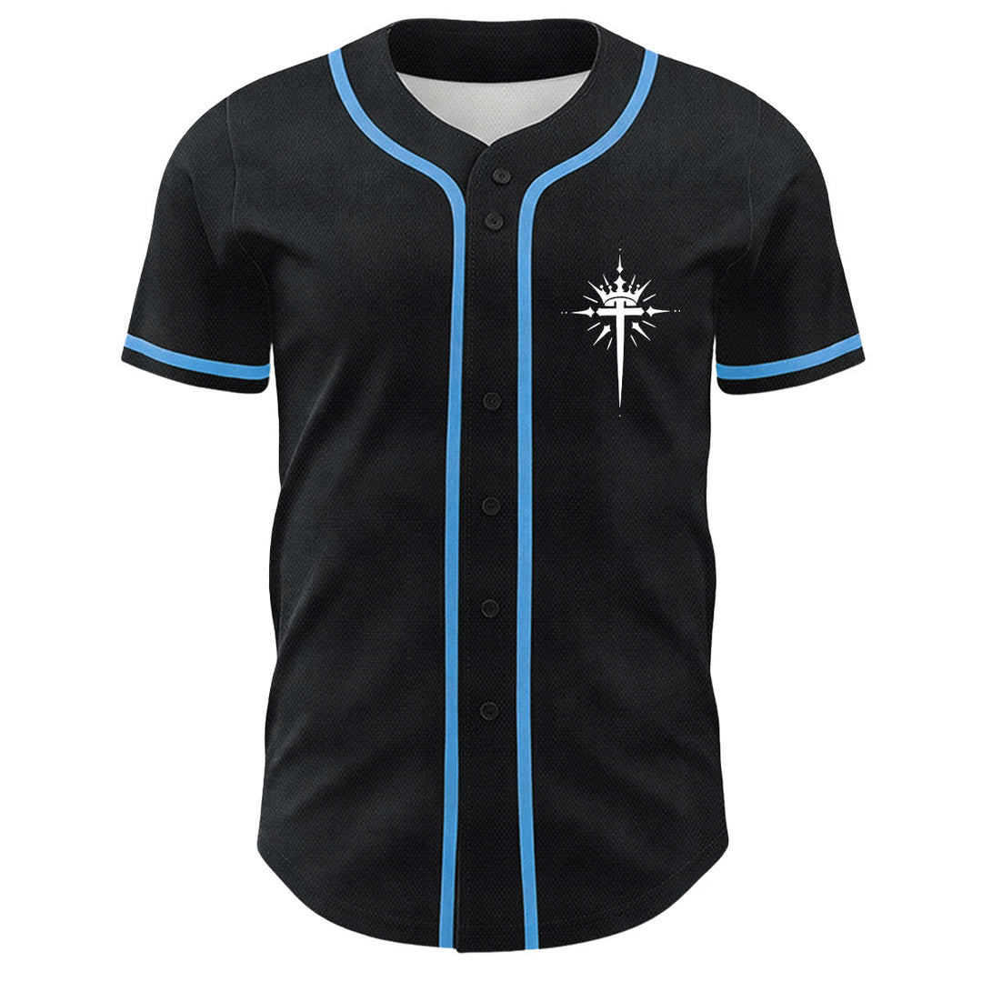 Camiseta de béisbol unisex con diseño de Yeshua, corona de espinas, cruz y alas de ángel de Christianartworkshop. - image 8