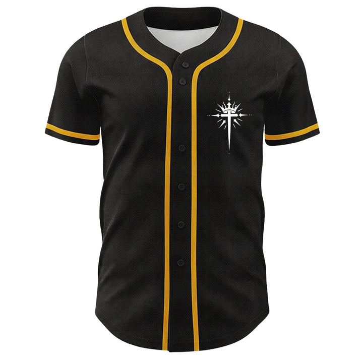 Camiseta de béisbol unisex con diseño de Yeshua, corona de espinas, cruz y alas de ángel de Christianartworkshop. - image 5