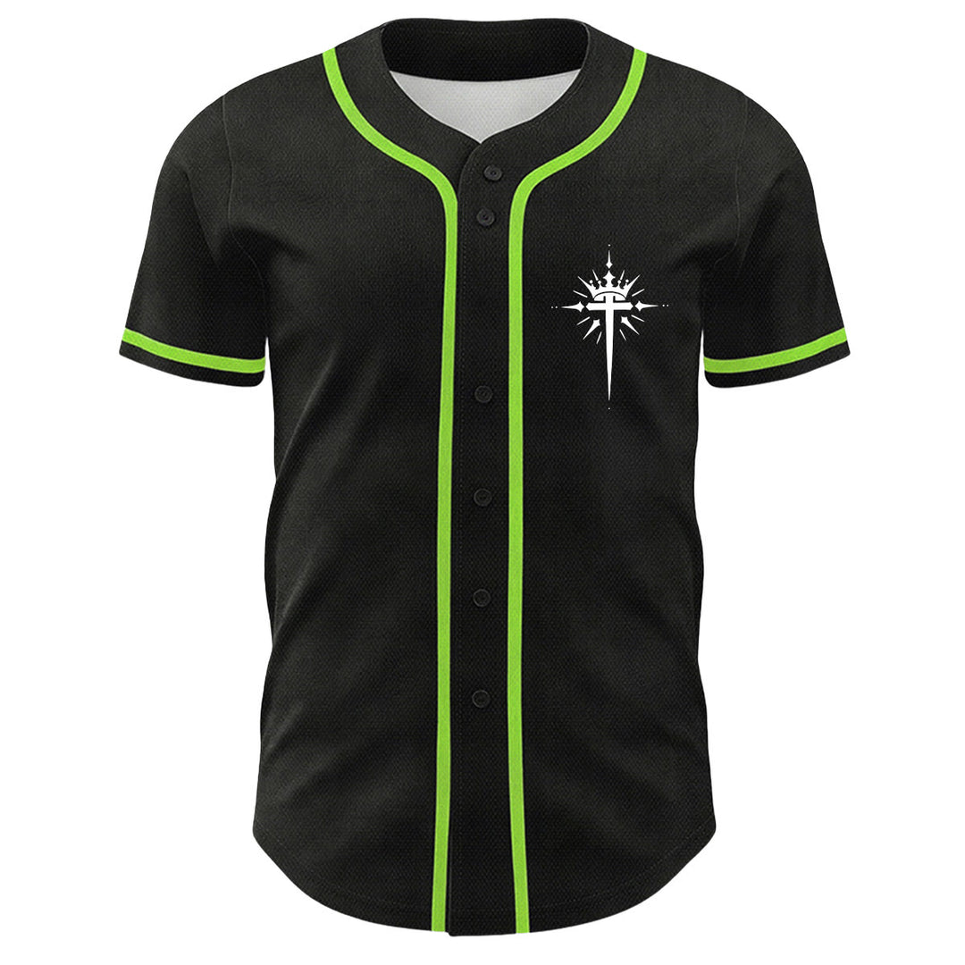 Camiseta de béisbol unisex con diseño de Yeshua, corona de espinas, cruz y alas de ángel de Christianartworkshop. - image 20