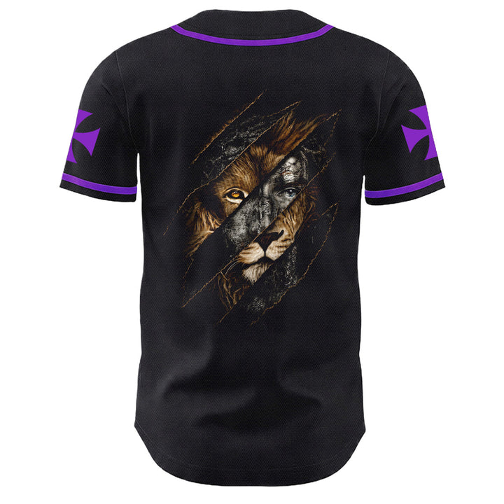 Christianartworkshop Jesús León de Judá Rasgado Rayo 3 Clavos Cruz Camiseta de béisbol unisex - image 22