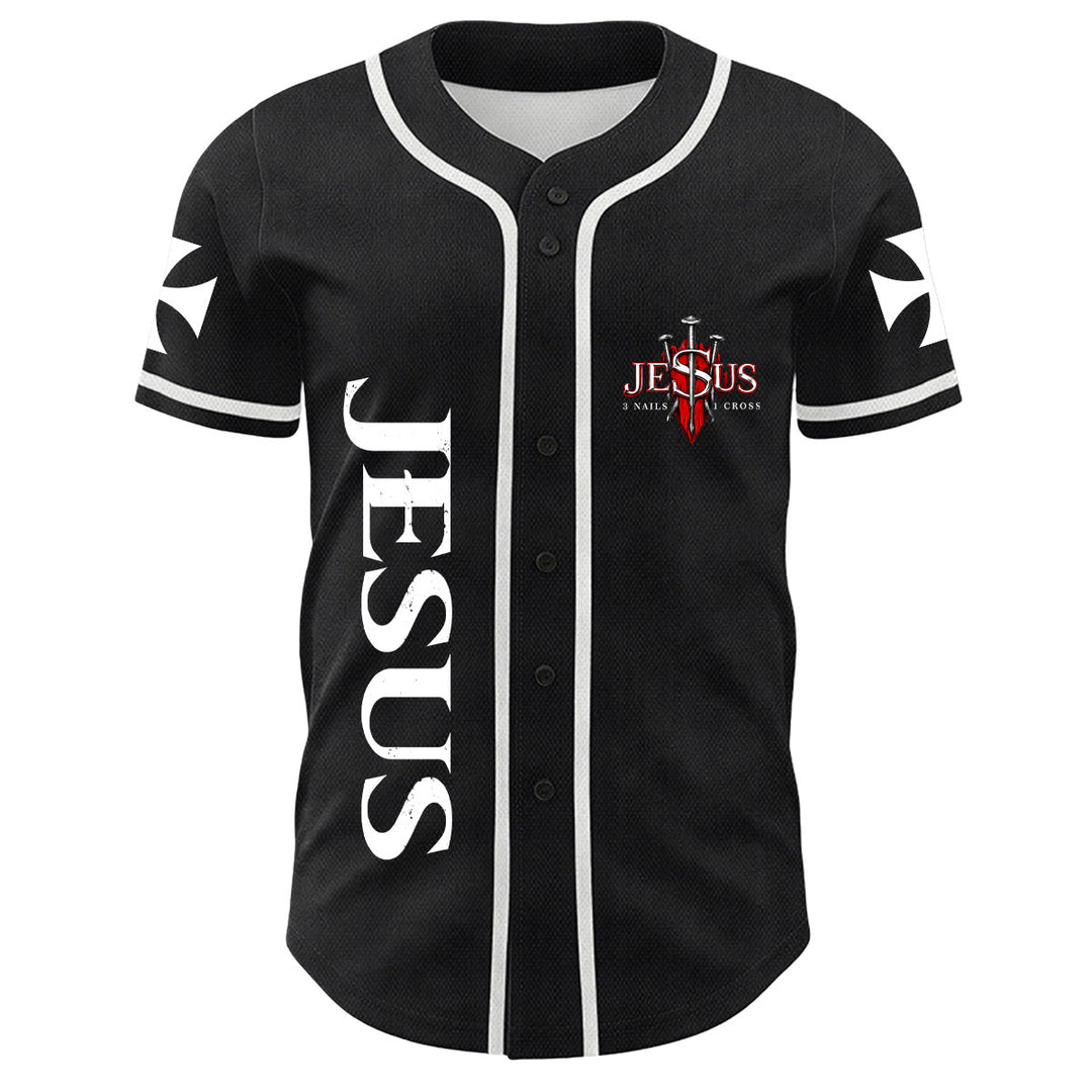 Christianartworkshop Jesús León de Judá Rasgado Rayo 3 Clavos Cruz Camiseta de béisbol unisex - image 11