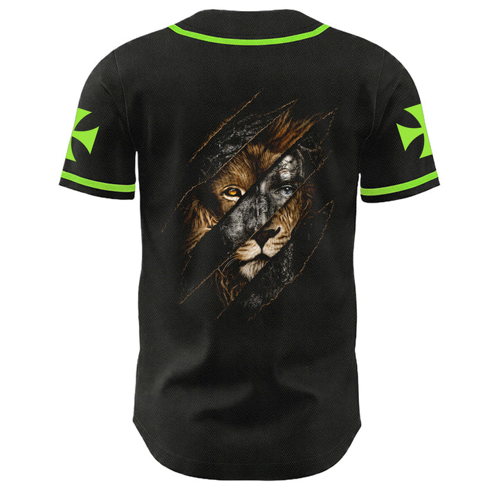 Christianartworkshop Jesús León de Judá Rasgado Rayo 3 Clavos Cruz Camiseta de béisbol unisex - image 19