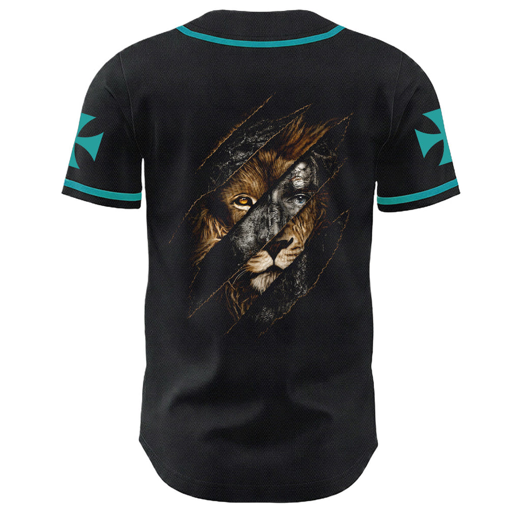 Christianartworkshop Camiseta de béisbol unisex con cruz y rasguño de Jesús León de Judá, rasgadura de 3 uñas - image 25