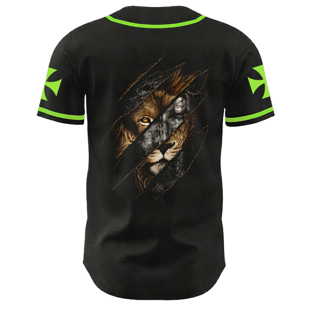 Christianartworkshop Camiseta de béisbol unisex con cruz y rasguño de Jesús León de Judá, rasgadura de 3 uñas - image 19