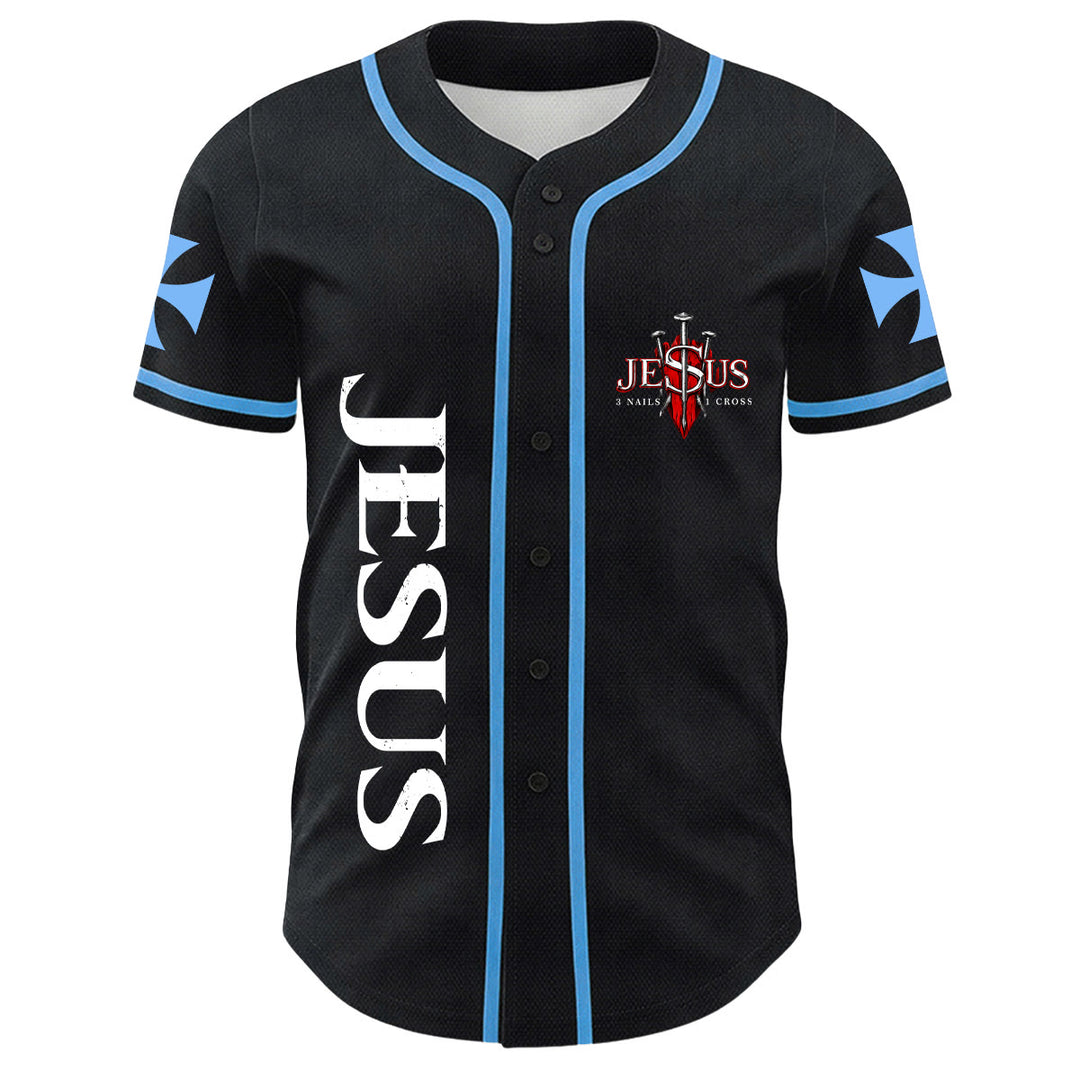 Christianartworkshop Jesús León de Judá Rasgado Rayo 3 Clavos Cruz Camiseta de béisbol unisex - image 8