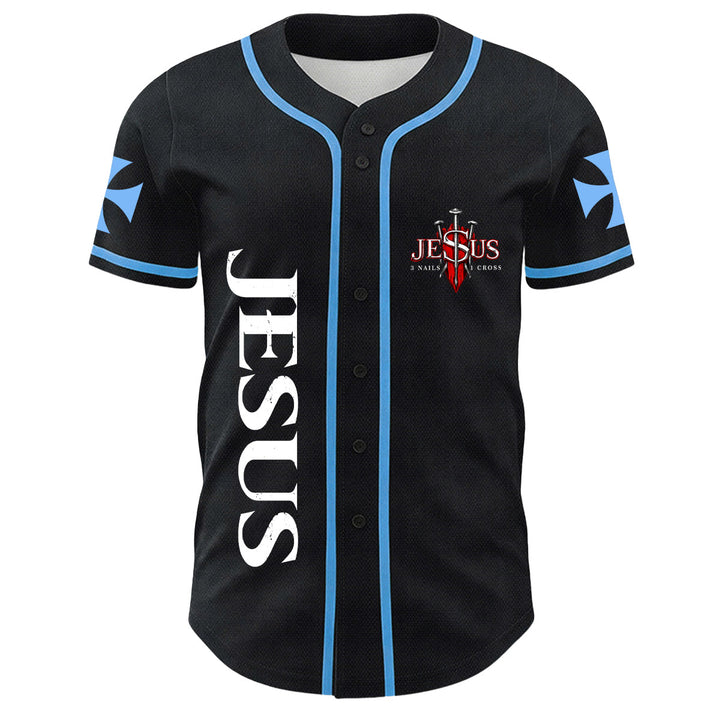 Christianartworkshop Jesús León de Judá Rasgado Rayo 3 Clavos Cruz Camiseta de béisbol unisex - image 8