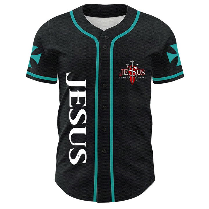 Christianartworkshop Jesús León de Judá Rasgado Rayo 3 Clavos Cruz Camiseta de béisbol unisex - image 26