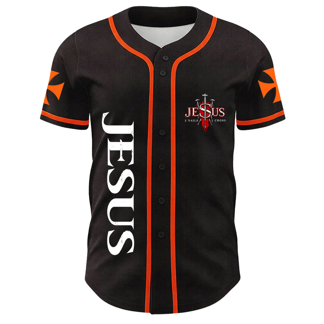 Christianartworkshop Jesús León de Judá Rasgado Rayo 3 Clavos Cruz Camiseta de béisbol unisex - image 17