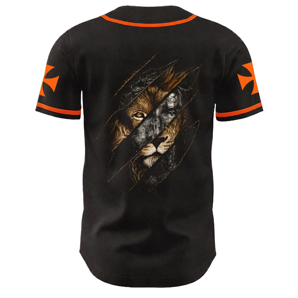 Christianartworkshop Camiseta de béisbol unisex con cruz y rasguño de Jesús León de Judá, rasgadura de 3 uñas - image 16