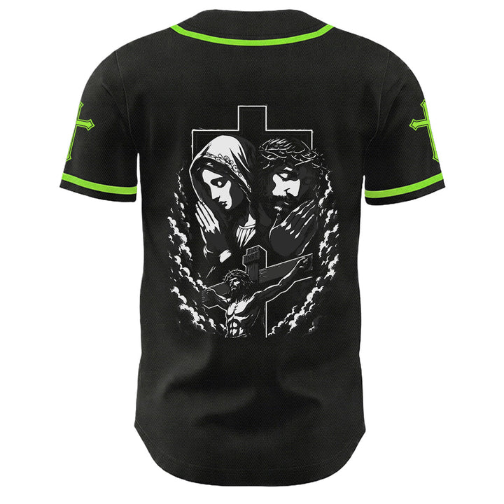 Camiseta de béisbol unisex cristiana con la Christianartworkshop de Jesús, la Virgen María y la cruz. - image 22