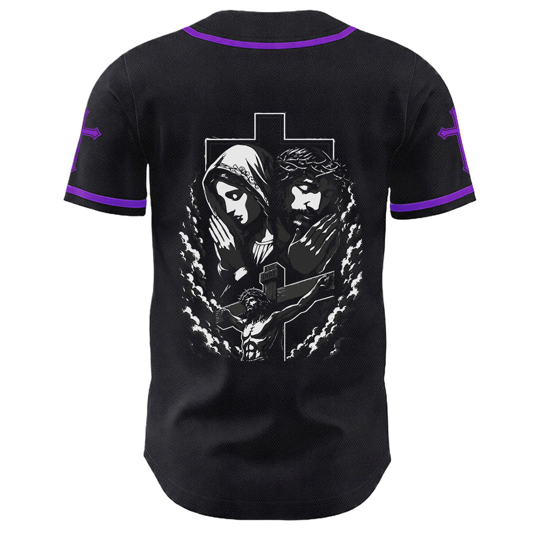 Camiseta de béisbol unisex cristiana con la Christianartworkshop de Jesús, la Virgen María y la cruz. - image 25