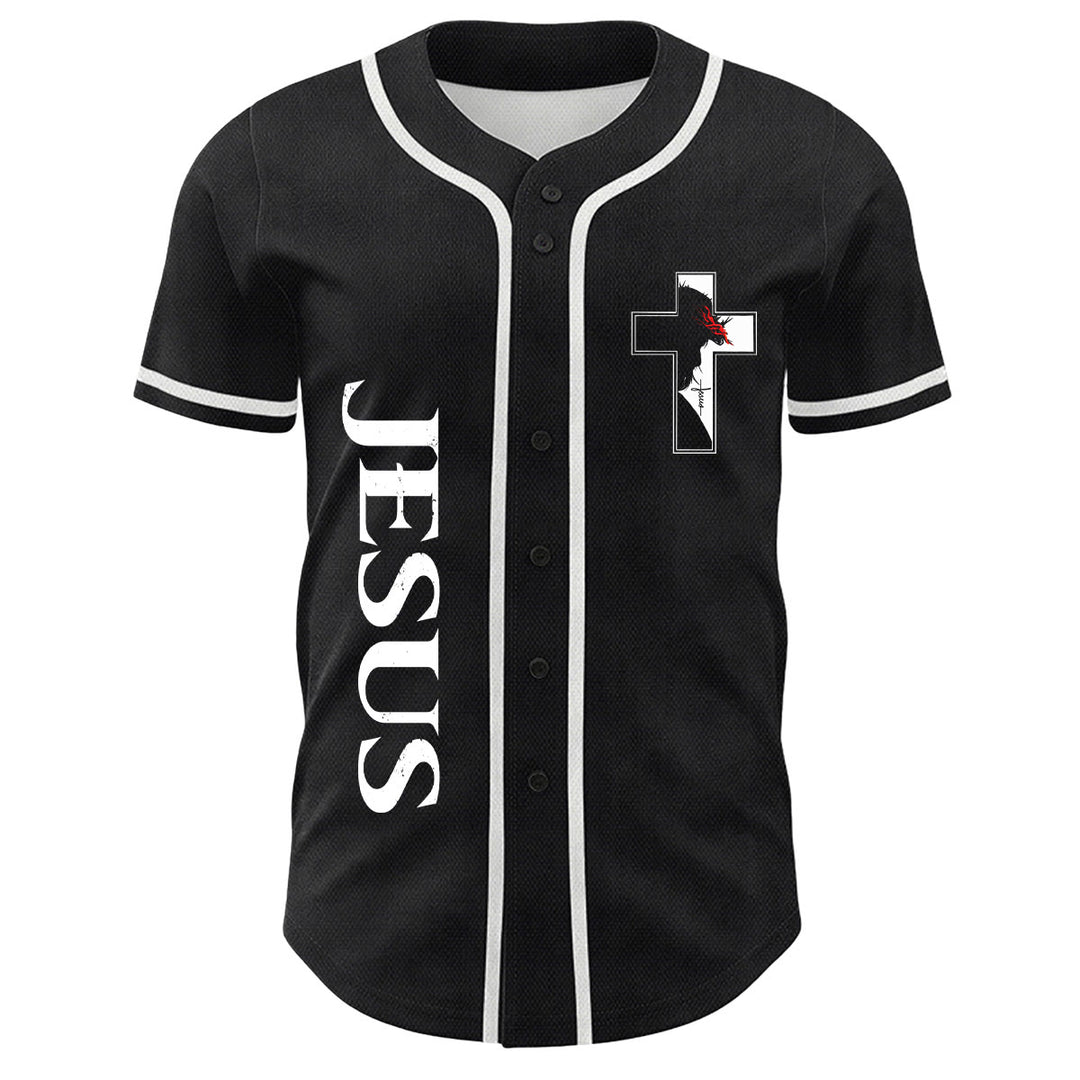 Camiseta de béisbol con gráfico de la Virgen María, Jesús crucifijo y cruz - image 5