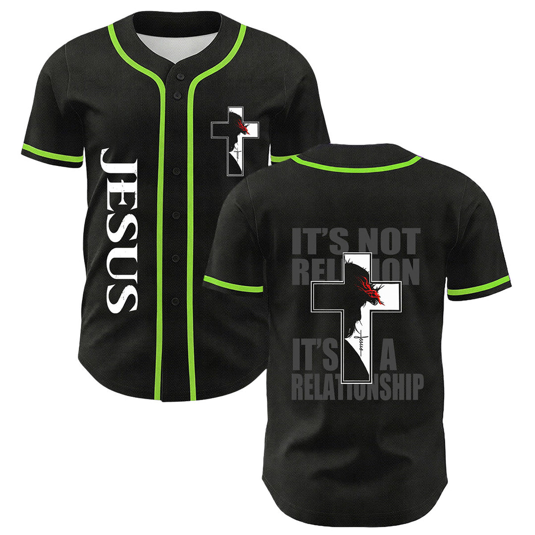 Camiseta de béisbol con gráfico de la Virgen María, Jesús crucifijo y cruz - Verde claro - 5XL - image 21
