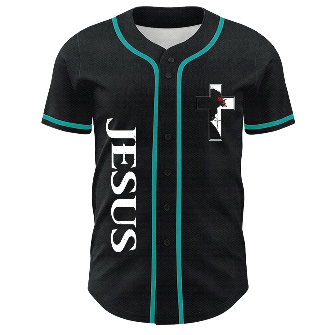 Camiseta de béisbol con gráfico de la Virgen María, Jesús crucifijo y cruz - image 14