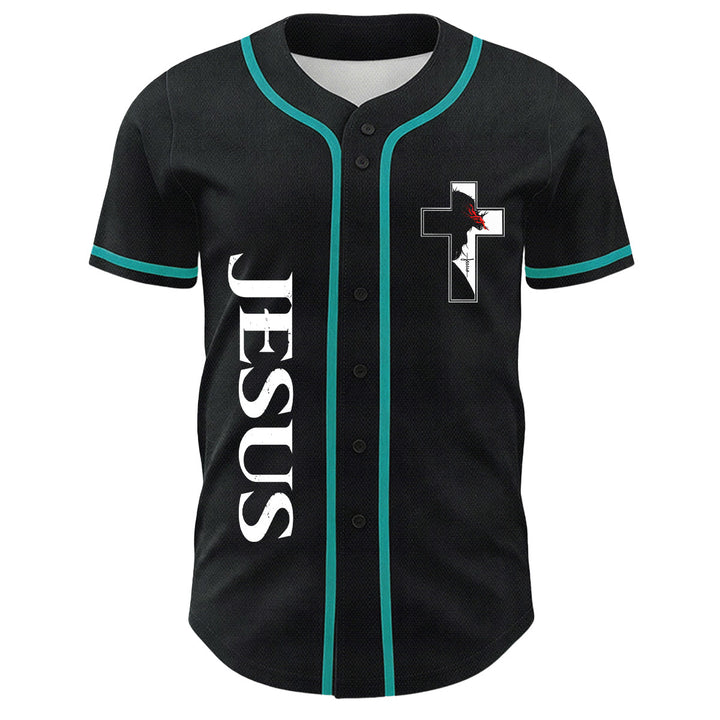 Camiseta de béisbol con gráfico de la Virgen María, Jesús crucifijo y cruz - image 14