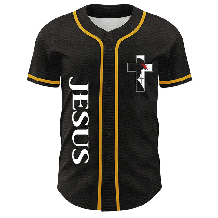 Camiseta de béisbol con gráfico de la Virgen María, Jesús crucifijo y cruz - image 11